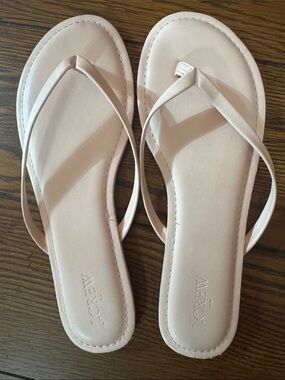J. Crew Pale Pink Minimalist Flip Flop Sandals, 9, New